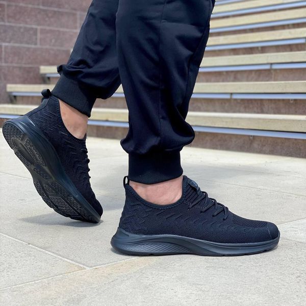 Кросівки чоловічі чорні, розмір 41 (26 см) style9-black фото