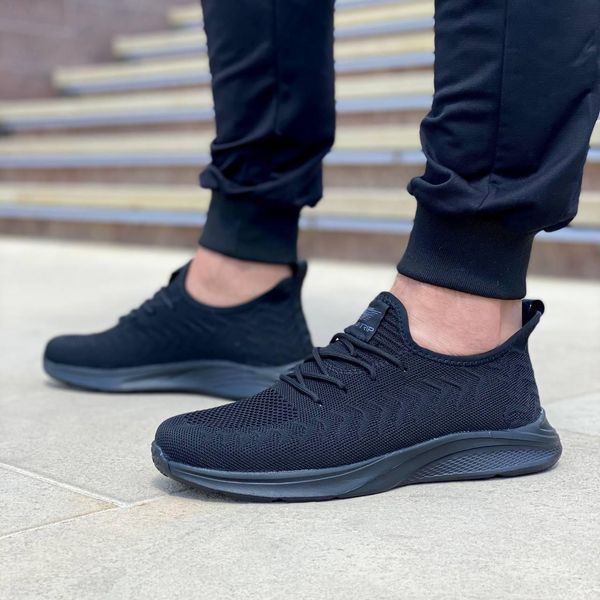 Кросівки чоловічі чорні, розмір 41 (26 см) style9-black фото